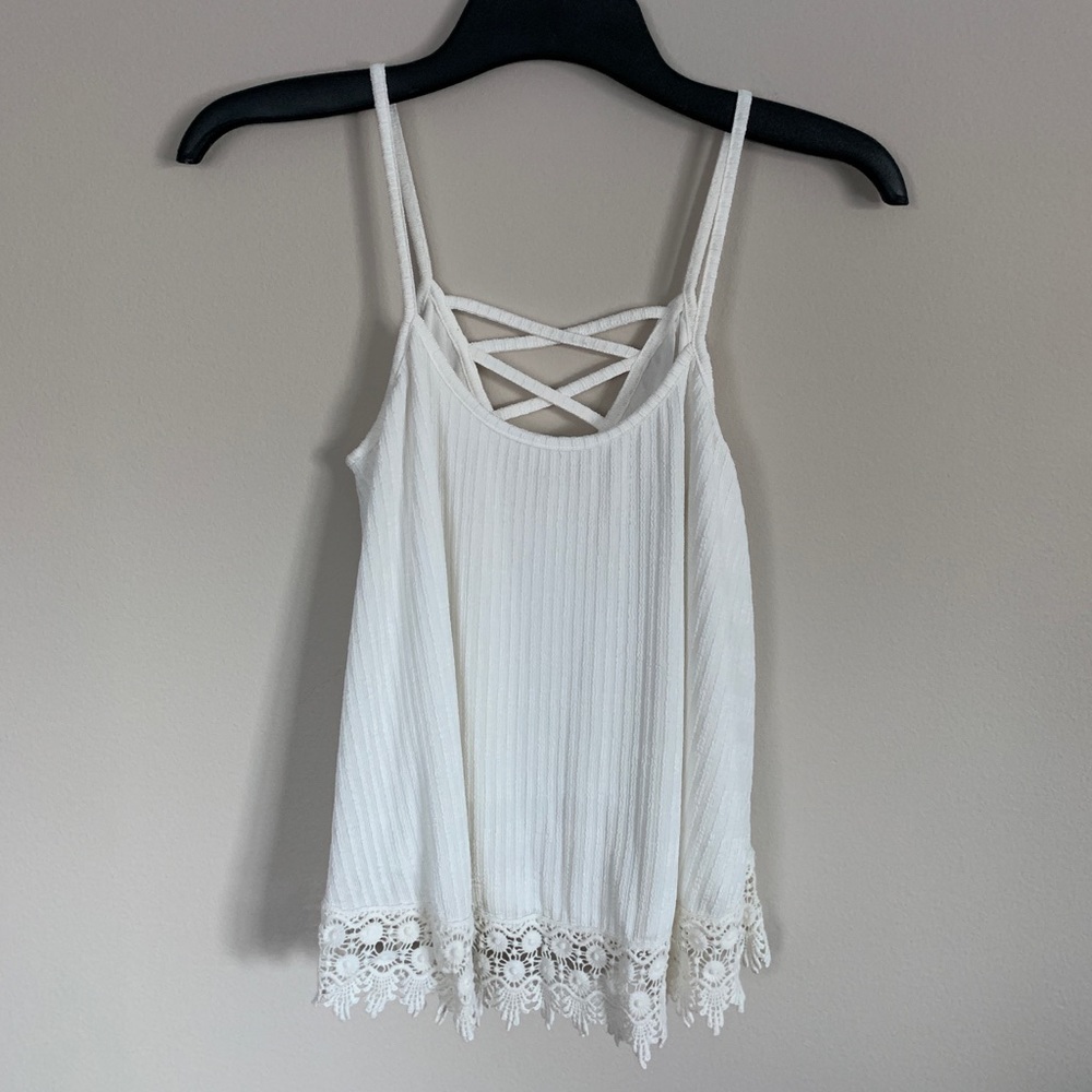 White flowy tank top